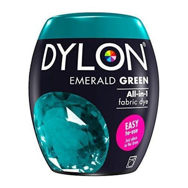 Dylon tygfärg för tvättmaskin, smaragdgrön, 8,5 x 8,5 x 9,9 cm - 2205090