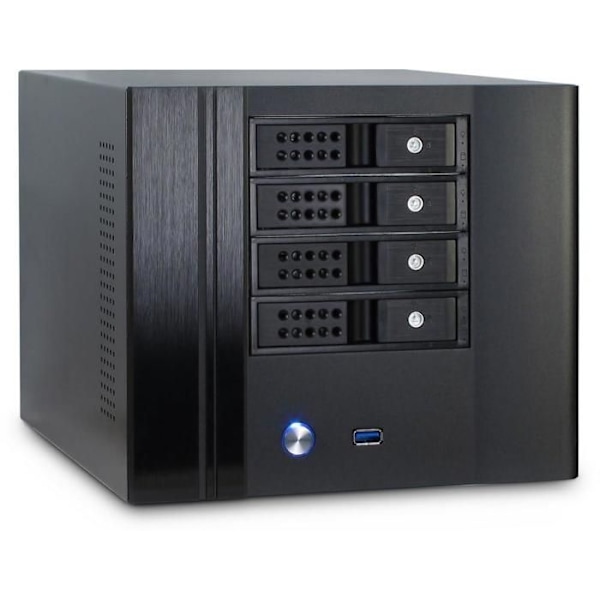 Inter-Tech IPC SC-4004 SFF Black Steel PC-fodral för Mini-ITX moderkort med 120 mm bakfläkt