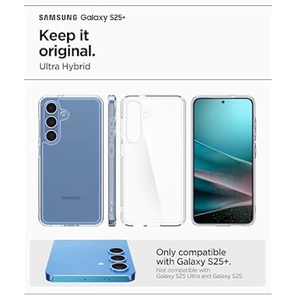 Coque - SPIGEN - Ultra Hybrid - Kompatibel med Samsung Galaxy S25 Plus - Transparent - Stötsäker Transparent