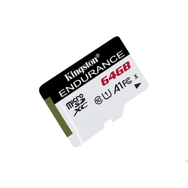KINGSTON High Endurance microSDXC-kort - 64 GB - Klass 10/UHS-I (U1) - 95 MB/s Läs - 30 MB/sSpace Write