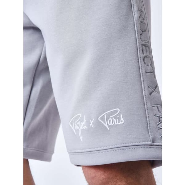 Kort Bande logotyp broderad Ljusgrått jag