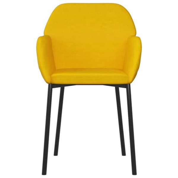 vidaXL Matstolar 2 st Gul Sammet 344708