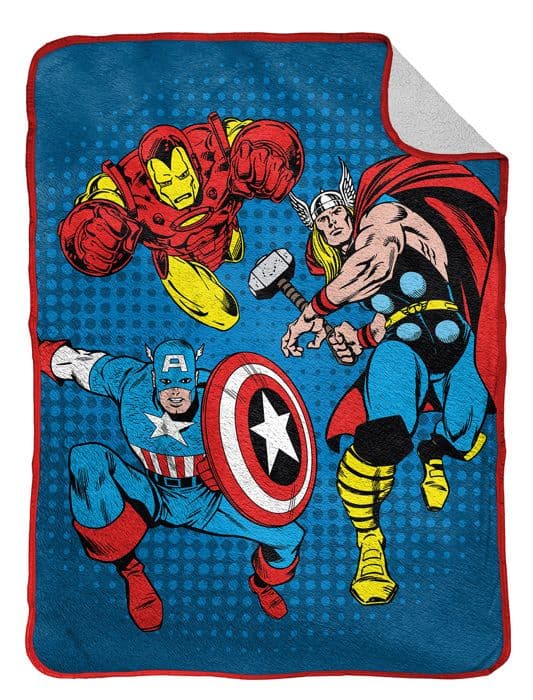 Marvel Comics Filt Blå, röd, gul, vit