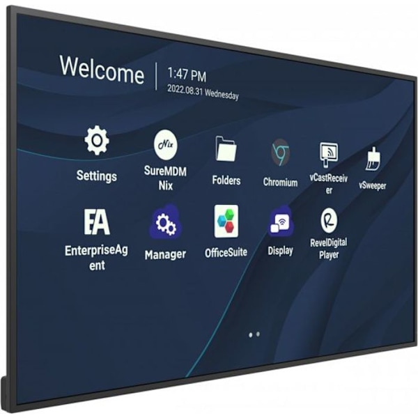 Skärm 43'' ViewSonic LFD 4K LED UHD 16:9 32GB 500nit 6,5ms 5000:1 178/178 VESA 200x200 2xHDMI, 2xUSB, 1xUSB Type-C, RJ45, RS232, HPs
