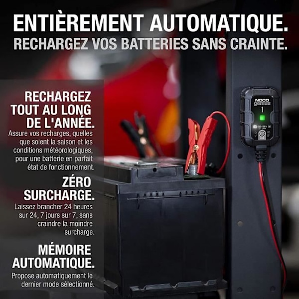 Noco - Genius Batteriladdare 1EU 1A Svart