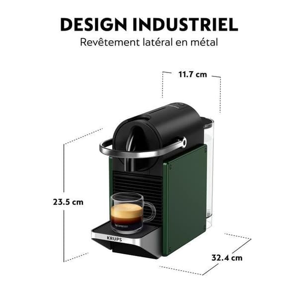 Maskin för kaffe Nespresso Krups Pixie Mörkgrön YY5291FD Mörkgrön