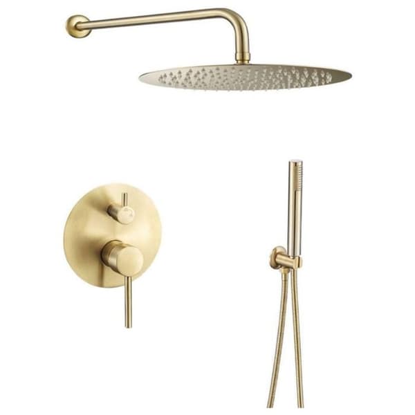 Inbyggd duschset TIKO borstad guld