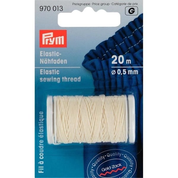 PRYM Elastisk sytråd 0,5 mm Off-White Ecru