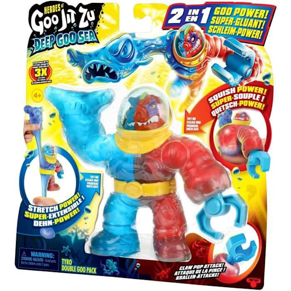 Tyro Figur - Double Goo - Goo Jit Zu - 16 cm - Älgleksaker Blått och rött