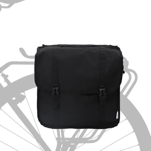Cykelväska - Dubbel 48 L - Svart - Polyester - Smart fästsystem Svart