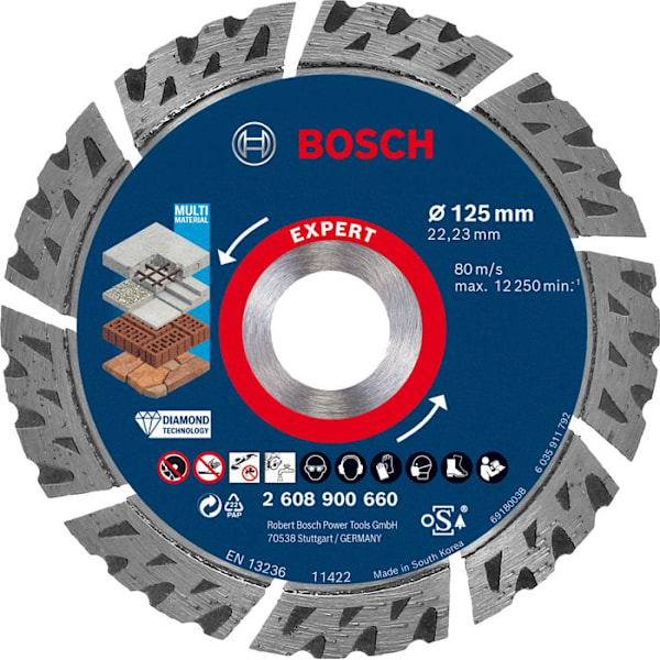 BOSCH Expert multimaterial diamantkapskiva 125 mm - 2608900660