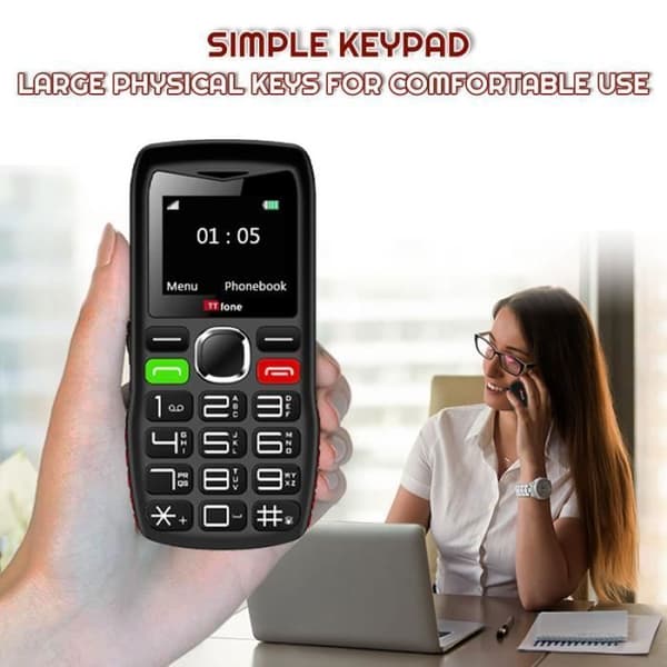 Mobiltelefon - TTFONE - TTfone TT880 - stora knappar - SOS-knapp - robust design