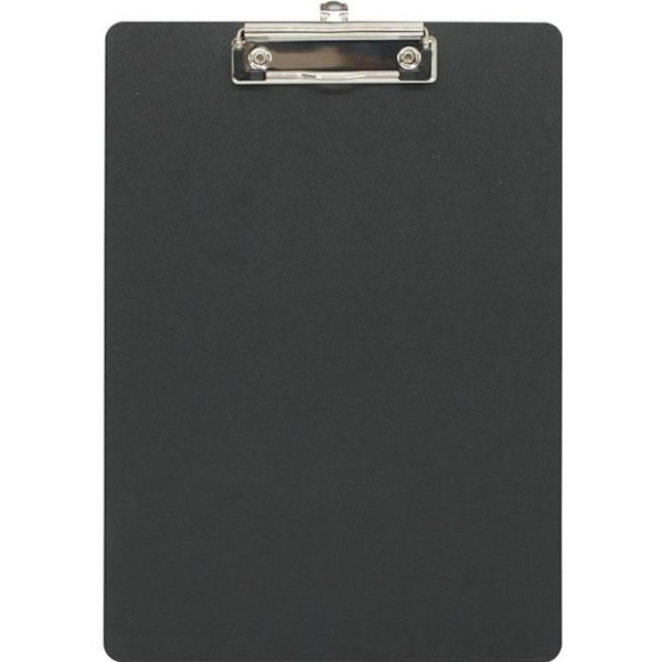 Porte Block med Klammer A4 - WAYTEX - Svart - Polypropylen 2mm - Metallklämma - Kapacitet 100 Ark Svart