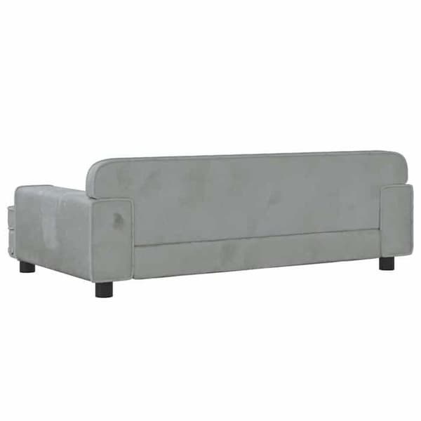vidaXL Hundsäng Ljusgrå 90x53x30 cm Sammet 171869