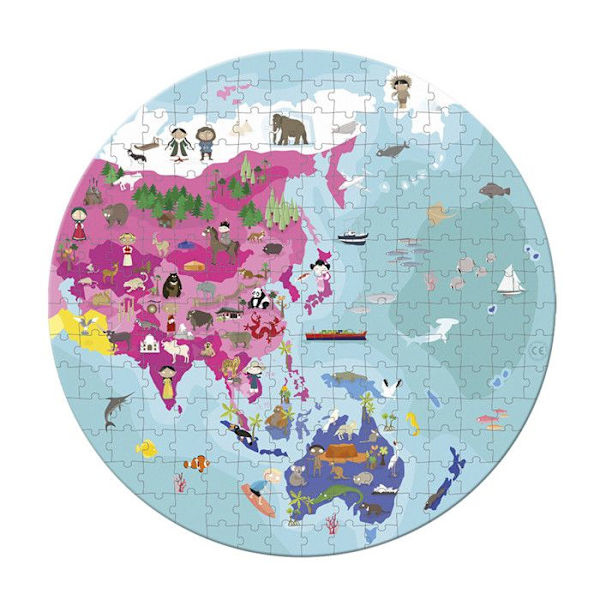 Janod - Blue Planet Puzzle 208 st - JURATOYS Flerfärgad