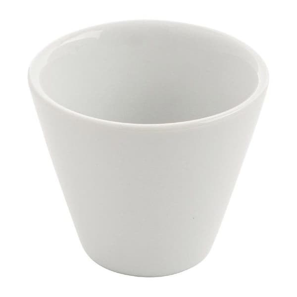 Konisk ramekin - OLYMPIA - Ø 70 mm - Porslin - 12-pack - Blank vit Vit