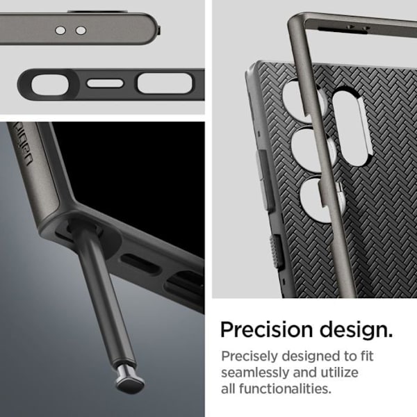 Coque Spigen Neo Hybrid för Samsung Galaxy S24 Ultra (metallgrå) pistol metall