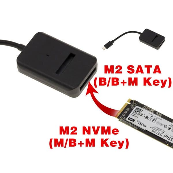 KALEA-INFORMATIQUE SSD M2 till USB3.2 Gen2 10GB typ C - Stöd för M2 NVMe och SATA B M och B+M - USB M.2 docka för PC och S