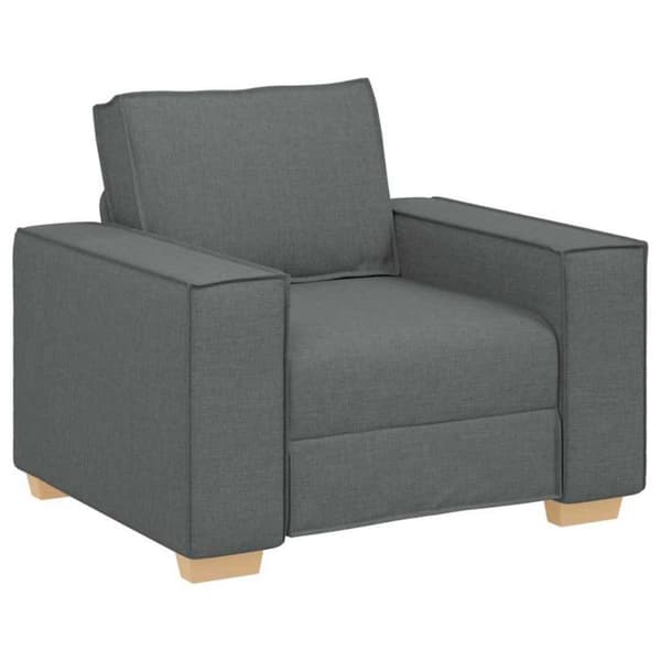 Mörkgrå Fåtölj Soffa 60 cm Tyg