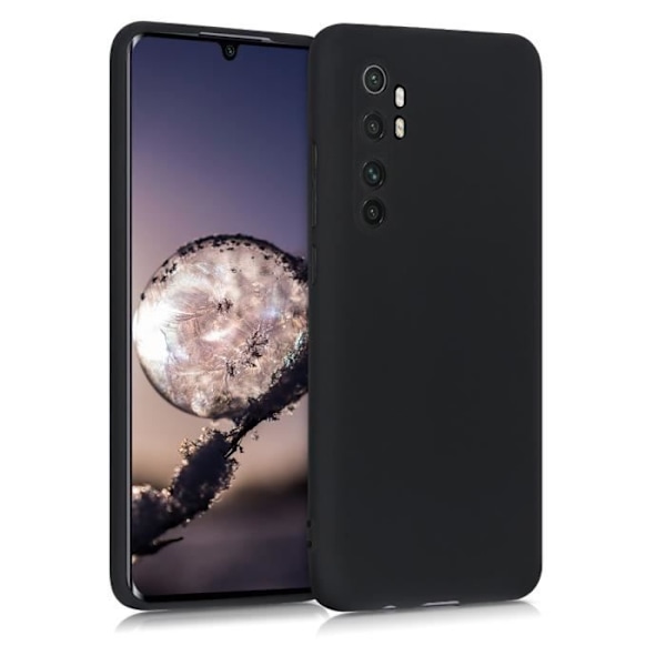 kwmobile-fodral kompatibelt med Xiaomi Mi Note 10 Lite - Mattsvart silikonskyddsfodral 52443.47 Svart