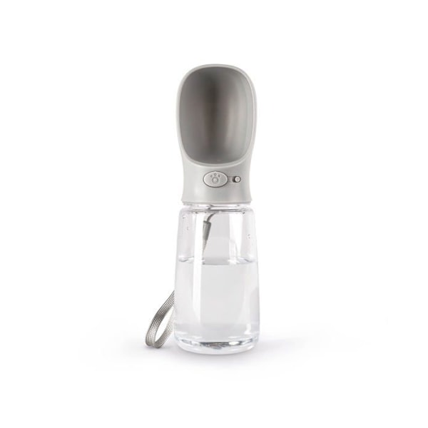 Lionto - WF00846 - 500ml Bärbar Vattenskål för Hundar, Spillfri för Resor, Grå