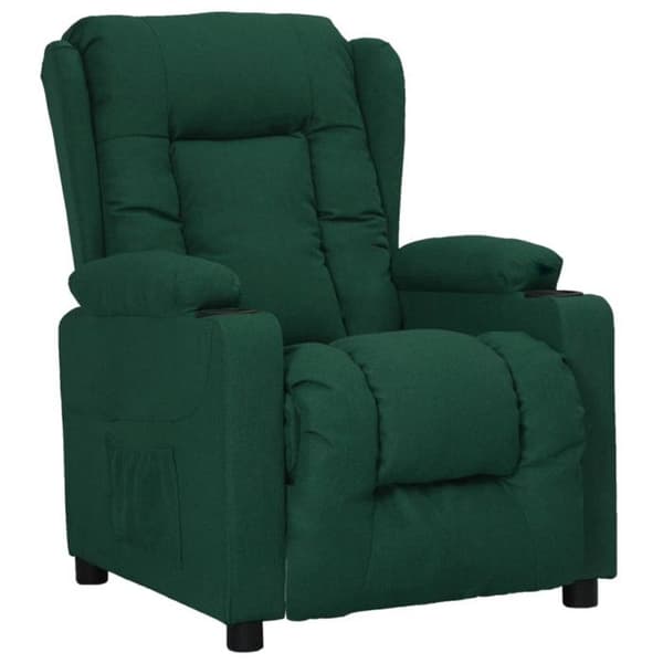 Mörkgrön Recliner Stol Tyg