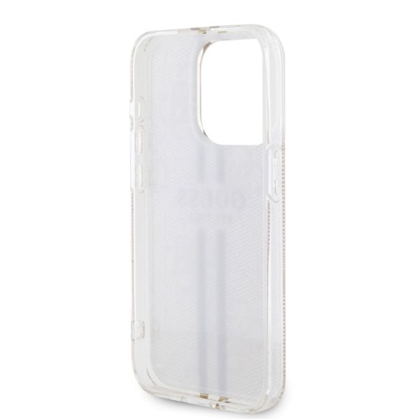 iPhone 15 Pro Fodral - Guess Hardcase IML 4G Gold Stripe (GUHCP15LH4PSEGP) - Rosa