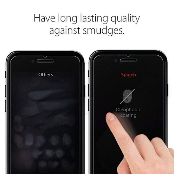 Skärmskydd - Spigen - GLASTR - iPhone SE (2020) / 8 / 7 - Force Touch - Reptålig