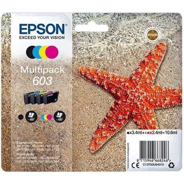 Epson 603 multipack bläckpatron - 4-pack svart, gul, cyan, magenta