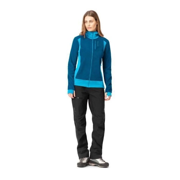 Fleecejacka - Norrona - Falketind Alpha120 Zip Hood - Blå - Dam - Andas Blå XS