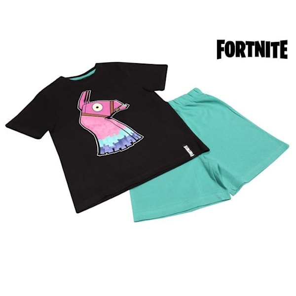 Fortnite - FOR90003BSN41 - Glow in The Dark Jungen-kurzpyjama-set Schwarz Boy's Short Pyjamas Set Svart blå 12-13 år gammal