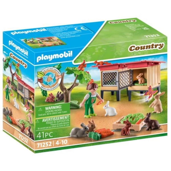 PLAYMOBIL - 71252 - Country La Ferme - Barn med inhägnad och kaniner