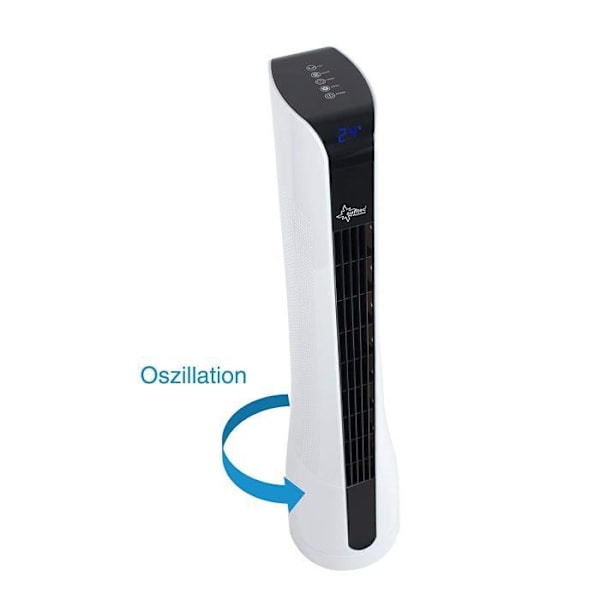 Suntec Coolbreeze 9000 TO Sensation+ Tower Fläkt, 90 cm, oscillerande fläkt med fjärrkontroll, timer, 3 hastigheter, effekt
