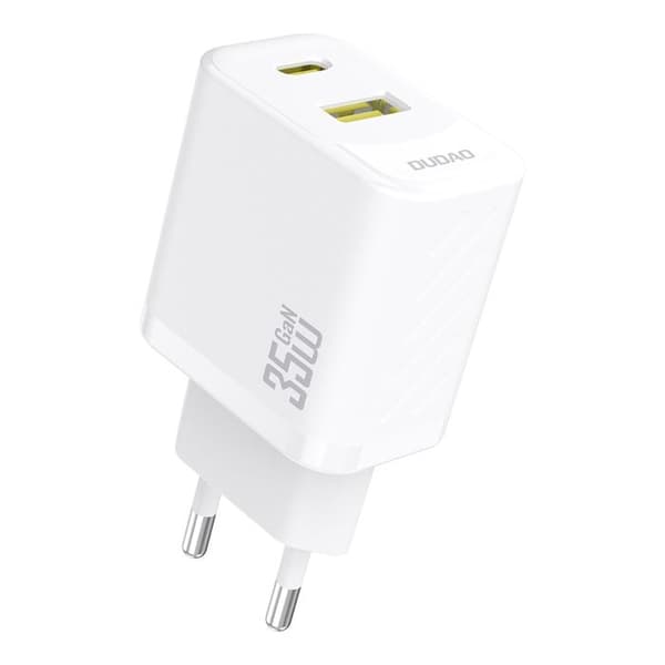 Väggladdare A27 MaxC USB-C USB-A GaN 35 W - Vit