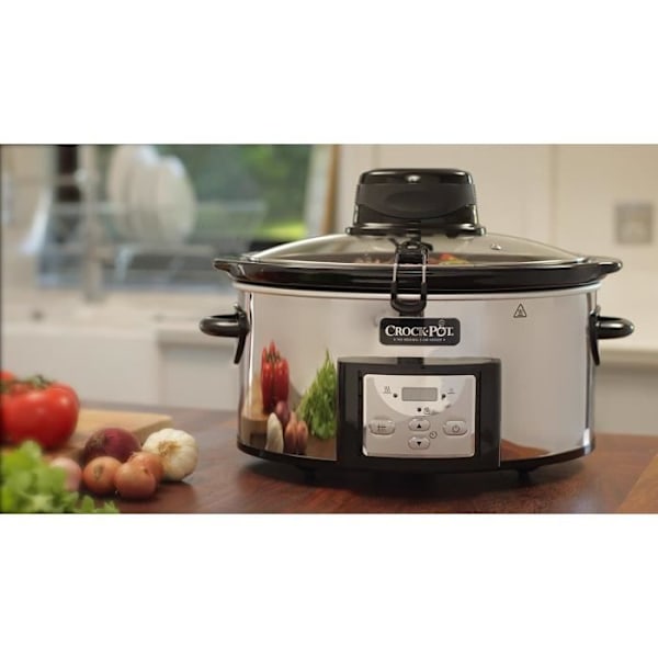 Crock-Pot Digital och programmerbar slowcooker 5,7 liter silver