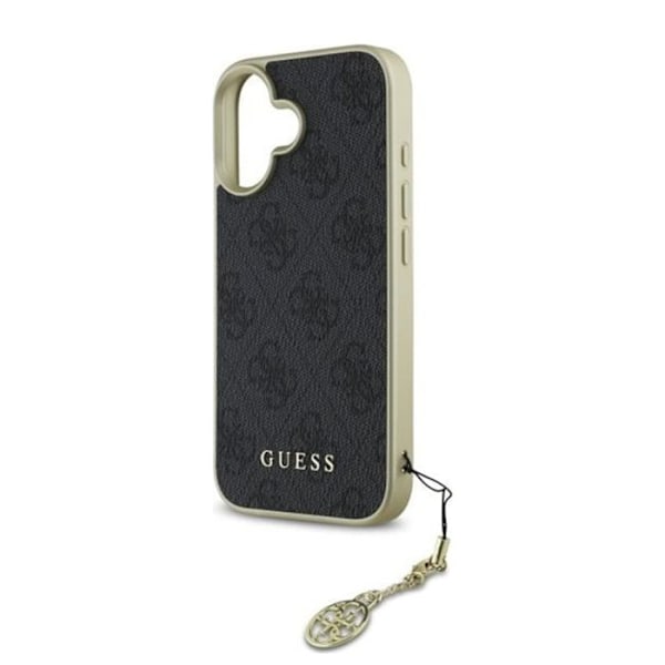 Coque pour iPhone 16 - Guess Hardcase 4G Charms Collection (GUHCP16SGF4GGR) - Noir
