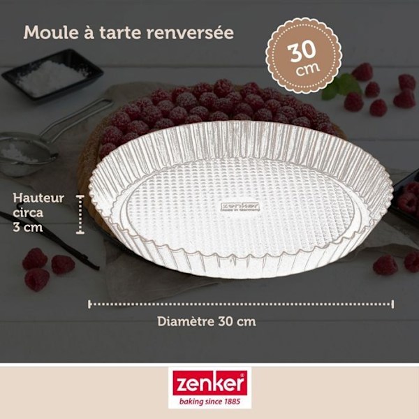 Tårtform - Zenker - 30 cm - Metallic svart - Stål - Tål inte diskmaskin Svart