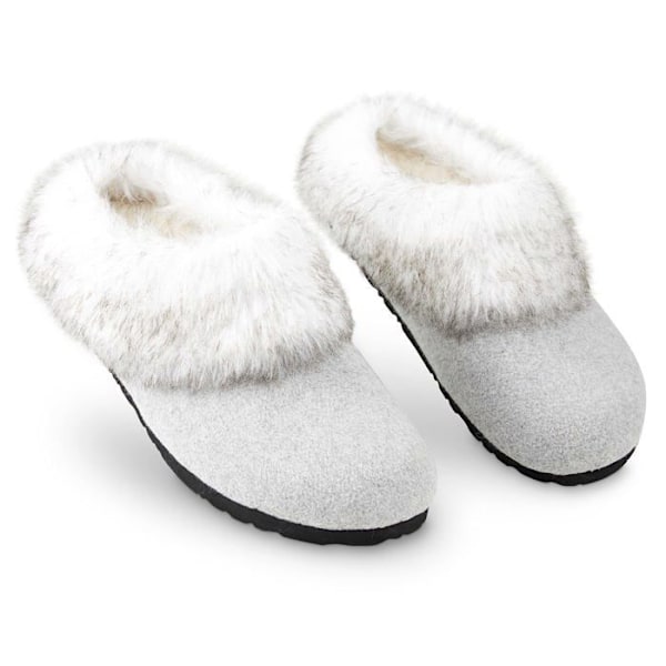 Tofflor - tofflor - tofflor Dunlop Damtofflor Damtofflor Päls Halkfria sulor Grå 39