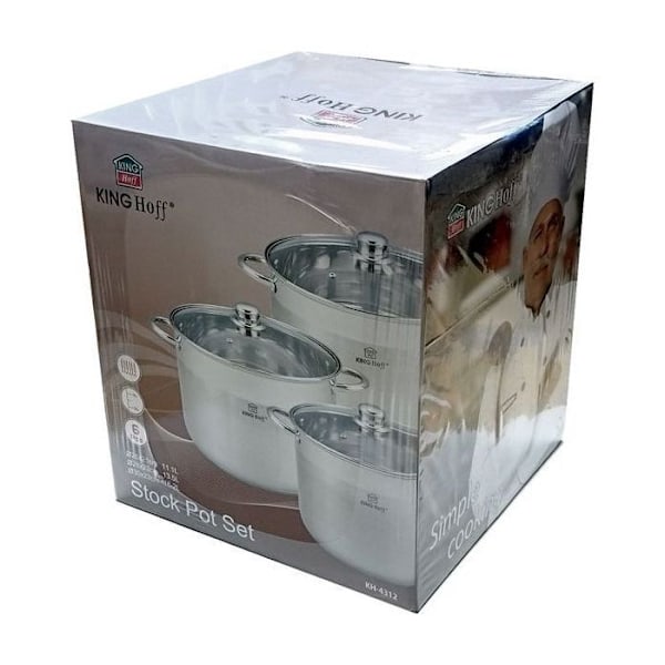 Faitout - gryta Kinghoff KÄRL 6 DELAR 16L/ 13L/ 11L [KH-4312]