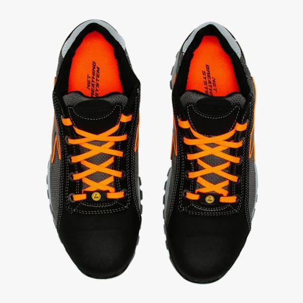 DIADORA LOW ASFALT/ORANGE SKYDDSKO S1P SRA HRO ESD GLOVE TECH LOW PRO-173657C83210-Skyddsskor Svart 42