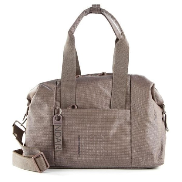 Axelväska - MANDARINA DUCK - MD20 Duffle - Taupe - Polyester - Stort fack kastanj