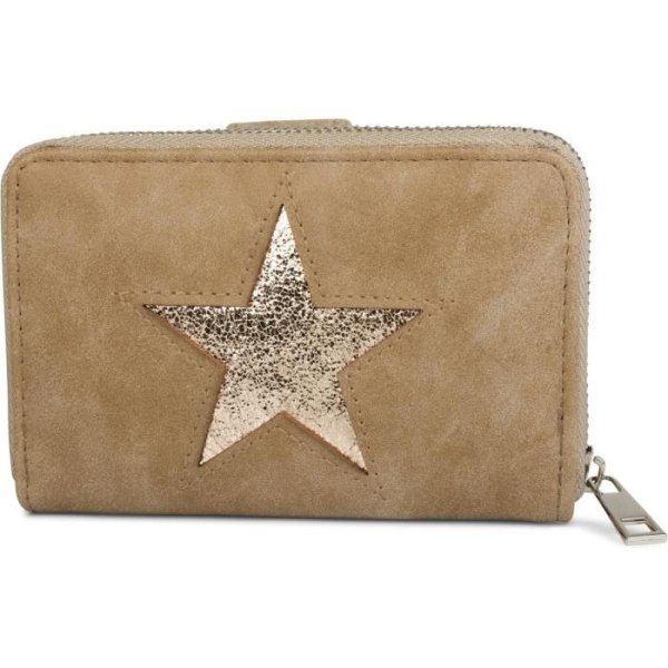 styleBREAKER star plånboksväska med glitter eller metallisk look, dragkedja, myntväska, dam 02040076 [Blå