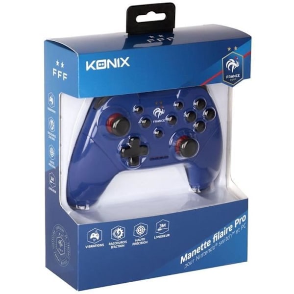 Controller - KONIX - Blue - Switch och PC - Under officiell FFF-licens Blå