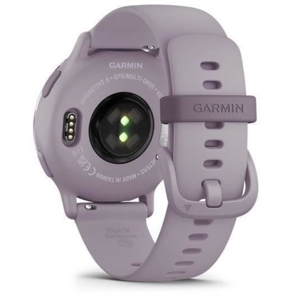 Ansluten GPS-klocka - GARMIN - Vivoactive 5 - WiFi - 30,4 mm (1,2") - Metallic Orchid med lila rem metallisk orkidé