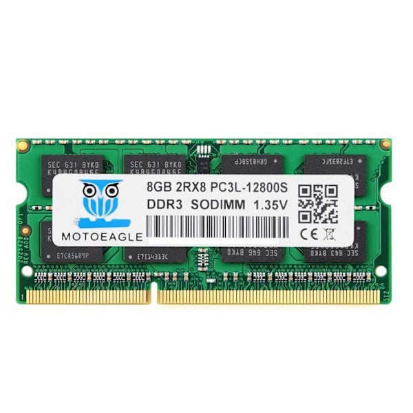Motoeagle DDR3L-1600 SODIMM PC3L 12800S 8GB DDR3L 1600MHz 8GB PC3 12800S 204-pin CL11 1,35V Bärbar datorminne RAM
