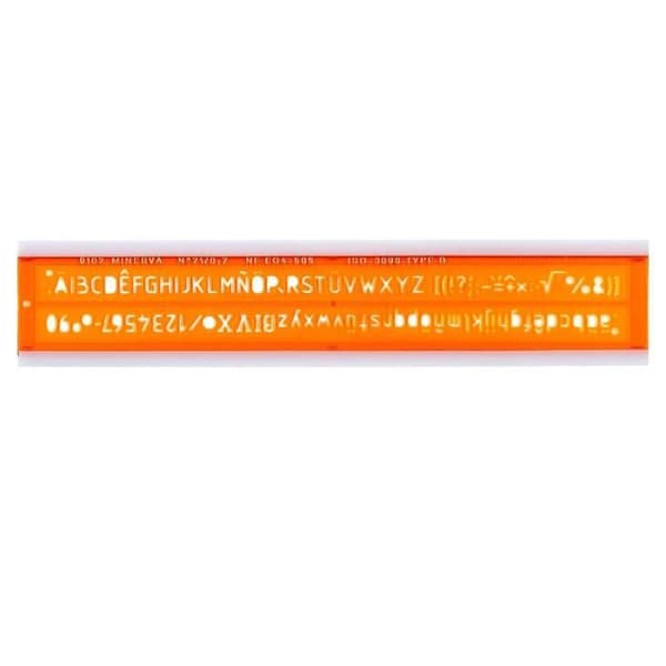 Spårbokstav - MINERVA - 2,5 mm - ISO-standard - Rätt