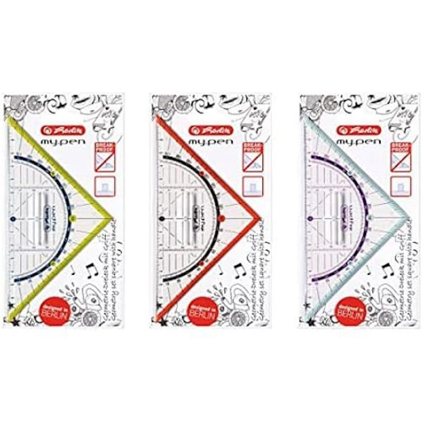 Ekvierer - HERLITZ - My.Pen - 16 cm - Plast - Flerfärgad - Transparent Många färger, transparent.