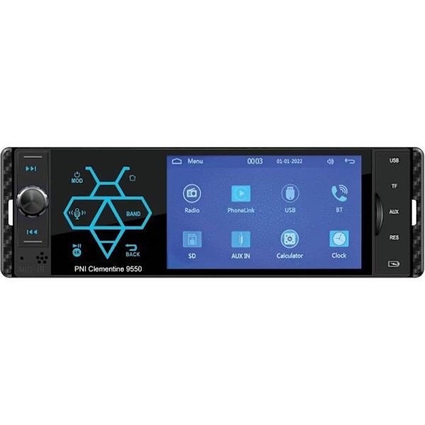 MP5-spelare för bil PNI Clementine 9550 Skärm 1DIN 4 50 W x 4 Bluetooth FM-radio Carplay RDS-funktion