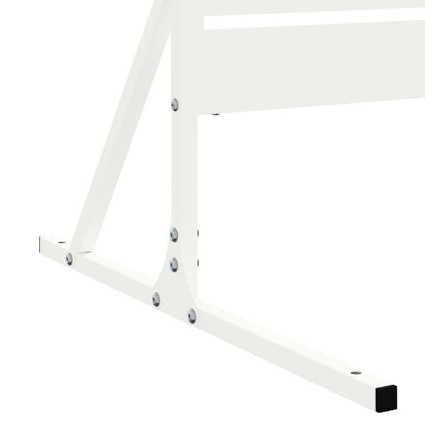 vidaXL Metallstängselpanel Vit Standard Metall Hållbar 868564