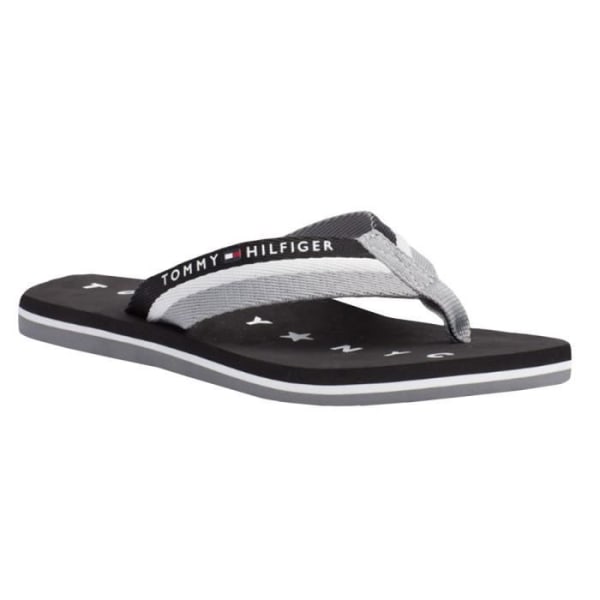 TOMMY HILFIGER dam Tommy Loves Ny Beach flip flop - storlek 36 - SVART Svart 37